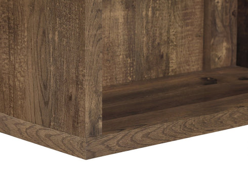 11.75" x 23.75" x 47.5" Cappuccino Particle Board Adjustable Shelves Bookshelf